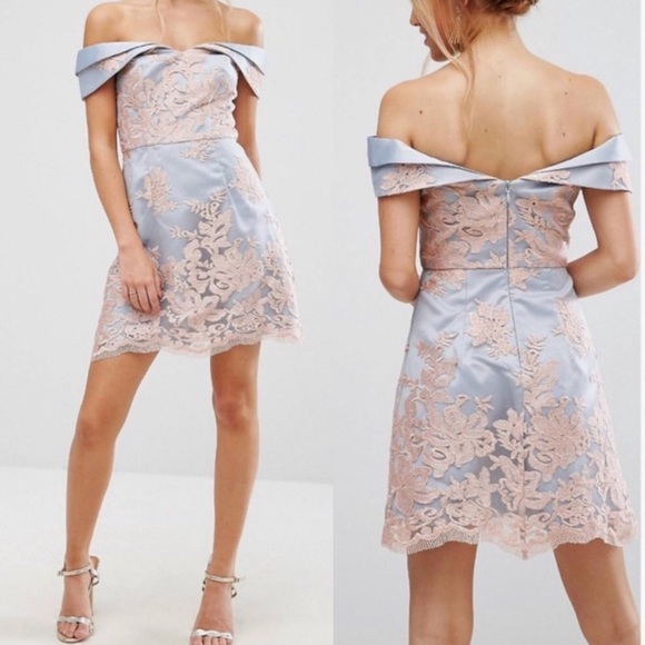 chi chi pink bardot dress